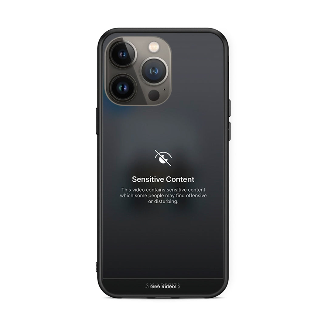 iPhone 13 Pro Max Sensitive Content θήκη από τη Smartfits με σχέδιο στο πίσω μέρος και μαύρο περίβλημα | Smartphone case with colorful back and black bezels by Smartfits