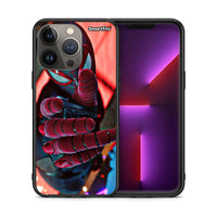 Thumbnail for Θήκη iPhone 13 Pro Max Spider Hand από τη Smartfits με σχέδιο στο πίσω μέρος και μαύρο περίβλημα | iPhone 13 Pro Max Spider Hand case with colorful back and black bezels