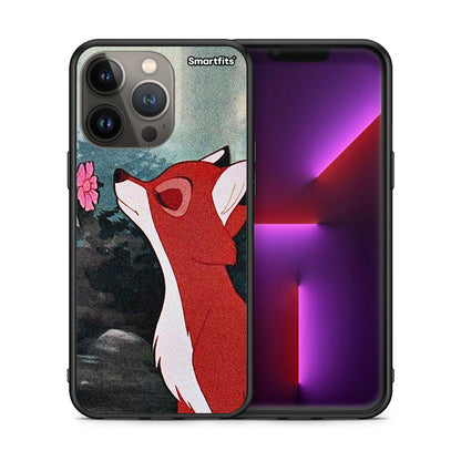 Θήκη iPhone 13 Pro Max Tod And Vixey Love 2 από τη Smartfits με σχέδιο στο πίσω μέρος και μαύρο περίβλημα | iPhone 13 Pro Max Tod And Vixey Love 2 case with colorful back and black bezels