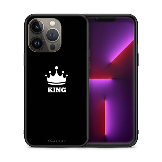 Θήκη iPhone 13 Pro Max King Valentine από τη Smartfits με σχέδιο στο πίσω μέρος και μαύρο περίβλημα | iPhone 13 Pro Max King Valentine case with colorful back and black bezels