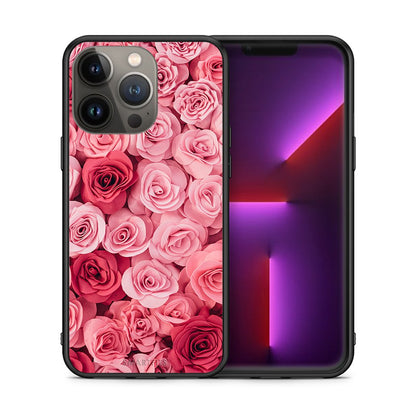 Θήκη iPhone 13 Pro Max RoseGarden Valentine από τη Smartfits με σχέδιο στο πίσω μέρος και μαύρο περίβλημα | iPhone 13 Pro Max RoseGarden Valentine case with colorful back and black bezels