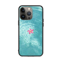 Thumbnail for iPhone 13 Pro Max Water Flower Θήκη από τη Smartfits με σχέδιο στο πίσω μέρος και μαύρο περίβλημα | Smartphone case with colorful back and black bezels by Smartfits