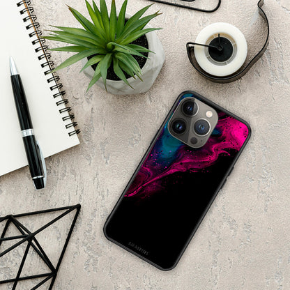 Watercolor Pink Black - iPhone 13 Pro Max θήκη