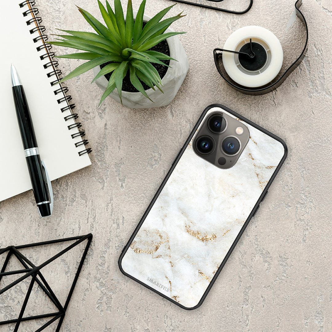 White Gold Marble - iPhone 13 Pro Max θήκη