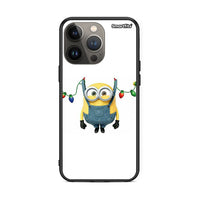 Thumbnail for iPhone 13 Pro Max Xmas Minion Lights θήκη από τη Smartfits με σχέδιο στο πίσω μέρος και μαύρο περίβλημα | Smartphone case with colorful back and black bezels by Smartfits