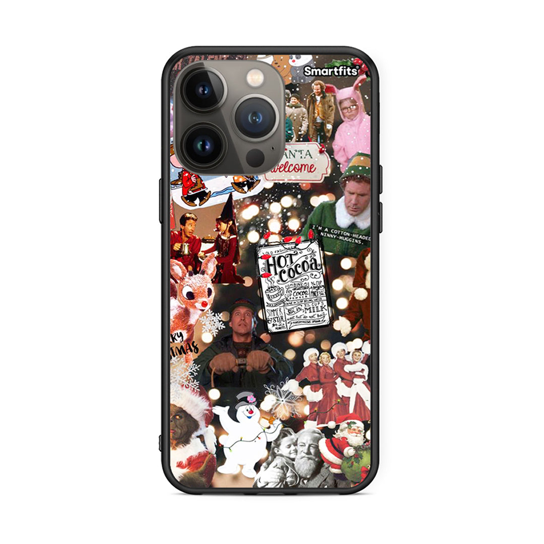 iPhone 13 Pro Max Xmas Movies θήκη από τη Smartfits με σχέδιο στο πίσω μέρος και μαύρο περίβλημα | Smartphone case with colorful back and black bezels by Smartfits