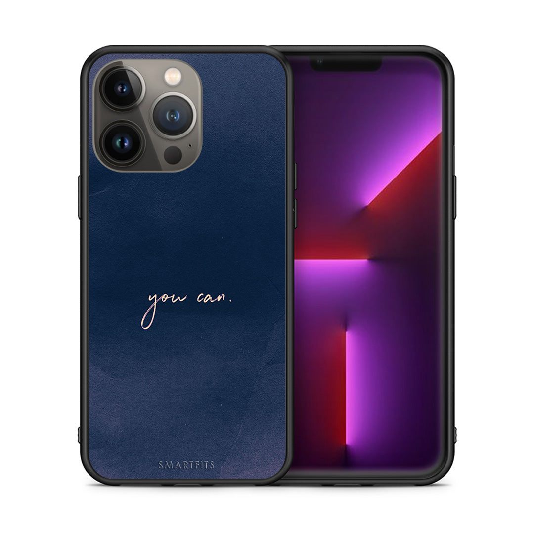 Θήκη iPhone 13 Pro Max You Can από τη Smartfits με σχέδιο στο πίσω μέρος και μαύρο περίβλημα | iPhone 13 Pro Max You Can case with colorful back and black bezels