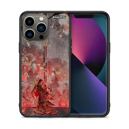 Θήκη iPhone 13 Pro Nezuko Kamado από τη Smartfits με σχέδιο στο πίσω μέρος και μαύρο περίβλημα | iPhone 13 Pro Nezuko Kamado case with colorful back and black bezels
