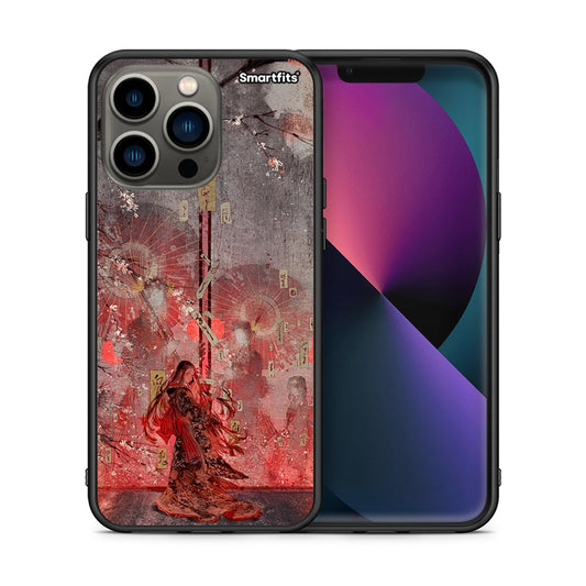 Θήκη iPhone 13 Pro Nezuko Kamado από τη Smartfits με σχέδιο στο πίσω μέρος και μαύρο περίβλημα | iPhone 13 Pro Nezuko Kamado case with colorful back and black bezels