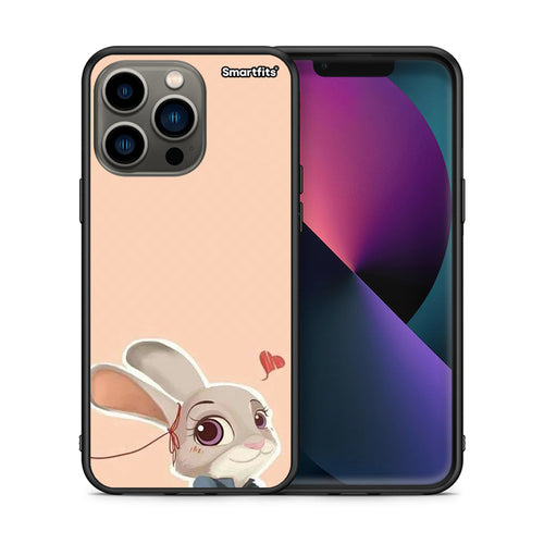 Θήκη iPhone 13 Pro Nick Wilde And Judy Hopps Love 2 από τη Smartfits με σχέδιο στο πίσω μέρος και μαύρο περίβλημα | iPhone 13 Pro Nick Wilde And Judy Hopps Love 2 case with colorful back and black bezels