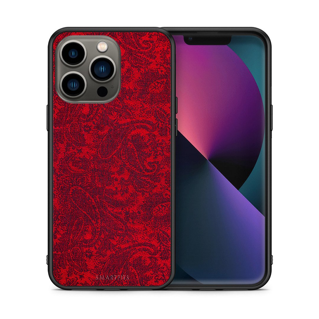 Θήκη iPhone 13 Pro Paisley Cashmere από τη Smartfits με σχέδιο στο πίσω μέρος και μαύρο περίβλημα | iPhone 13 Pro Paisley Cashmere case with colorful back and black bezels