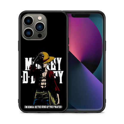 Θήκη iPhone 13 Pro Pirate King από τη Smartfits με σχέδιο στο πίσω μέρος και μαύρο περίβλημα | iPhone 13 Pro Pirate King case with colorful back and black bezels
