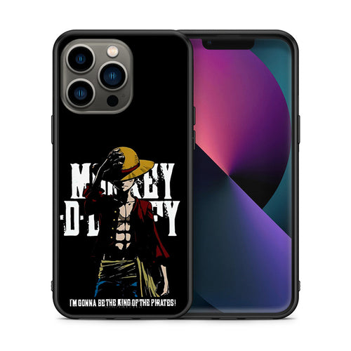 Θήκη iPhone 13 Pro Pirate King από τη Smartfits με σχέδιο στο πίσω μέρος και μαύρο περίβλημα | iPhone 13 Pro Pirate King case with colorful back and black bezels