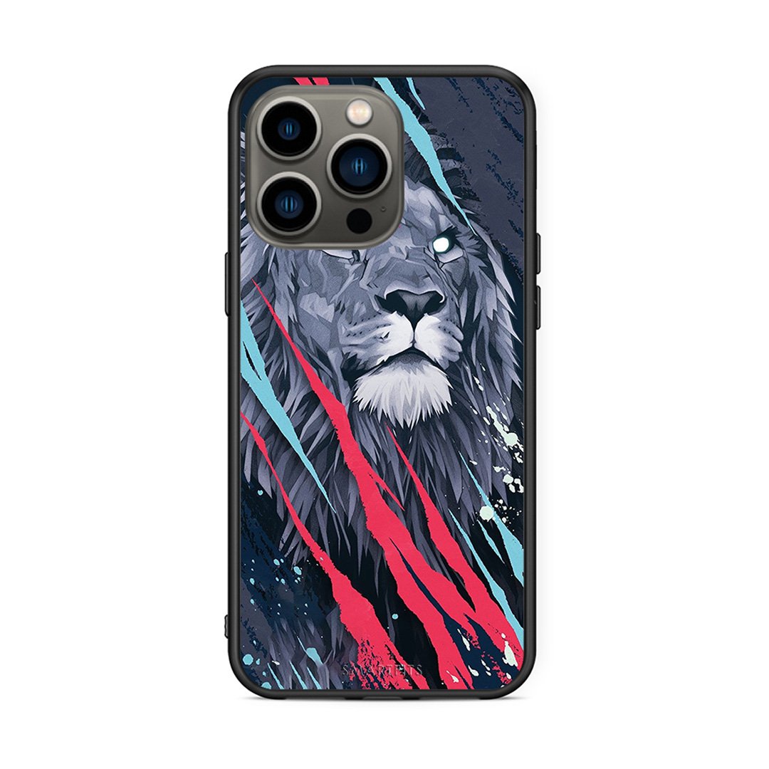 4 - iPhone 13 Pro Lion Designer PopArt case, cover, bumper
