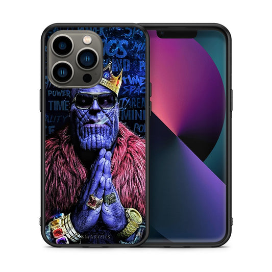 Θήκη iPhone 13 Pro Thanos PopArt από τη Smartfits με σχέδιο στο πίσω μέρος και μαύρο περίβλημα | iPhone 13 Pro Thanos PopArt case with colorful back and black bezels