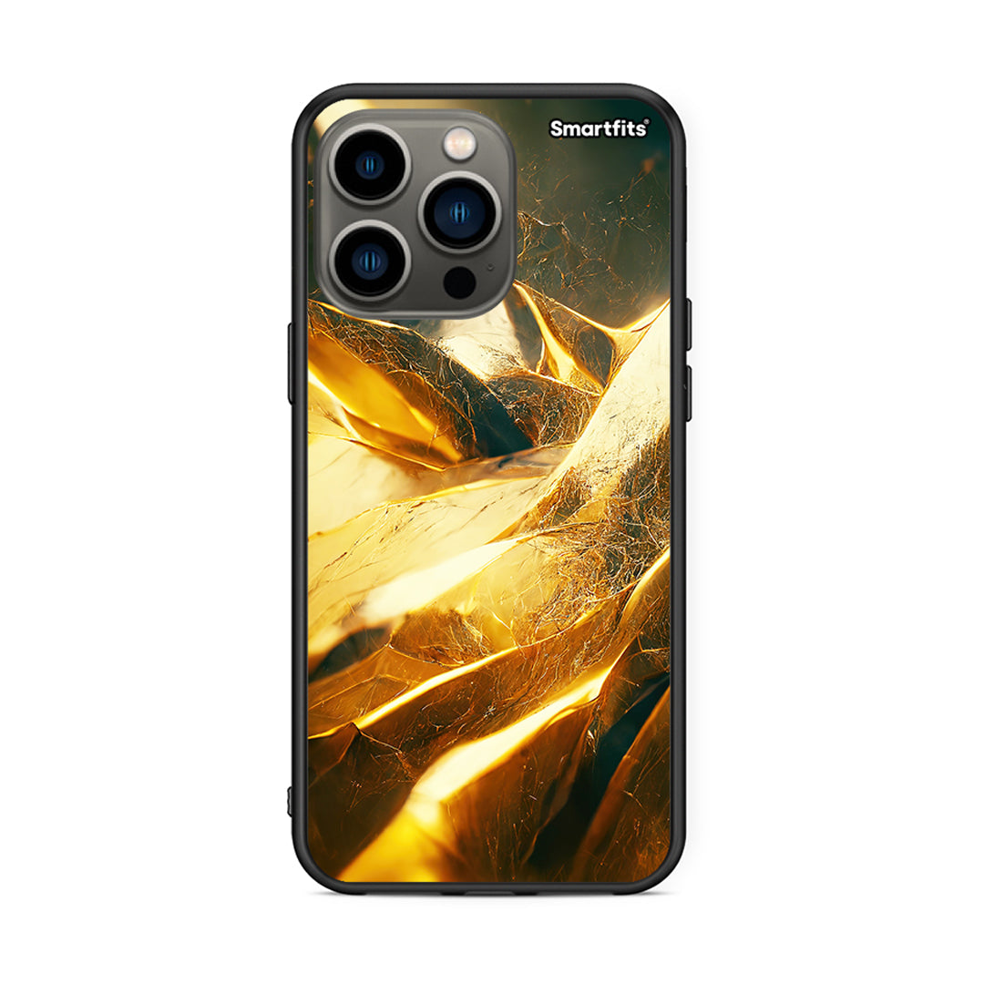 iPhone 13 Pro Real Gold θήκη από τη Smartfits με σχέδιο στο πίσω μέρος και μαύρο περίβλημα | Smartphone case with colorful back and black bezels by Smartfits