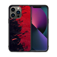 Thumbnail for Θήκη Αγίου Βαλεντίνου iPhone 13 Pro Red Paint από τη Smartfits με σχέδιο στο πίσω μέρος και μαύρο περίβλημα | iPhone 13 Pro Red Paint case with colorful back and black bezels