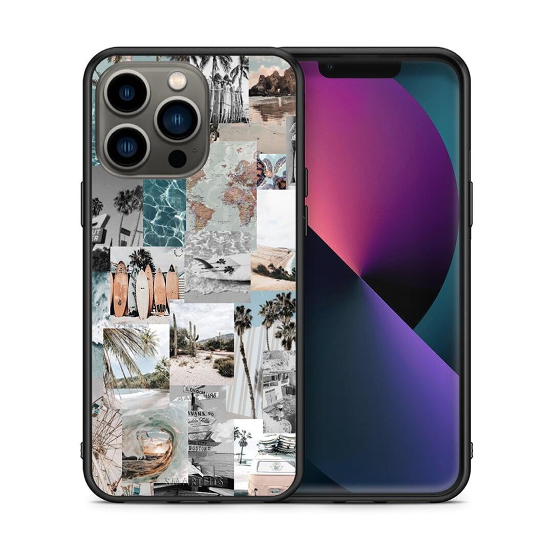 Θήκη iPhone 13 Pro Retro Beach Life από τη Smartfits με σχέδιο στο πίσω μέρος και μαύρο περίβλημα | iPhone 13 Pro Retro Beach Life case with colorful back and black bezels