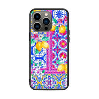 Thumbnail for iPhone 13 Pro Retro Spring θήκη από τη Smartfits με σχέδιο στο πίσω μέρος και μαύρο περίβλημα | Smartphone case with colorful back and black bezels by Smartfits