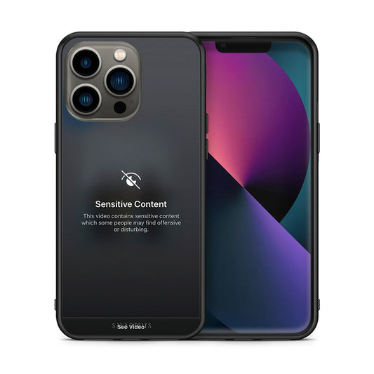 Θήκη iPhone 13 Pro Sensitive Content από τη Smartfits με σχέδιο στο πίσω μέρος και μαύρο περίβλημα | iPhone 13 Pro Sensitive Content case with colorful back and black bezels