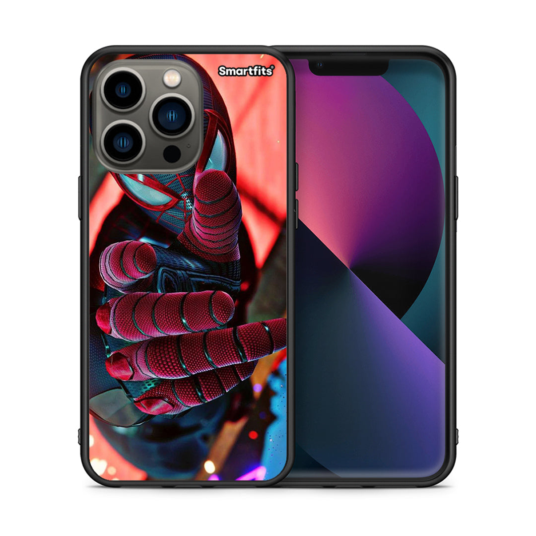 Θήκη iPhone 13 Pro Spider Hand από τη Smartfits με σχέδιο στο πίσω μέρος και μαύρο περίβλημα | iPhone 13 Pro Spider Hand case with colorful back and black bezels