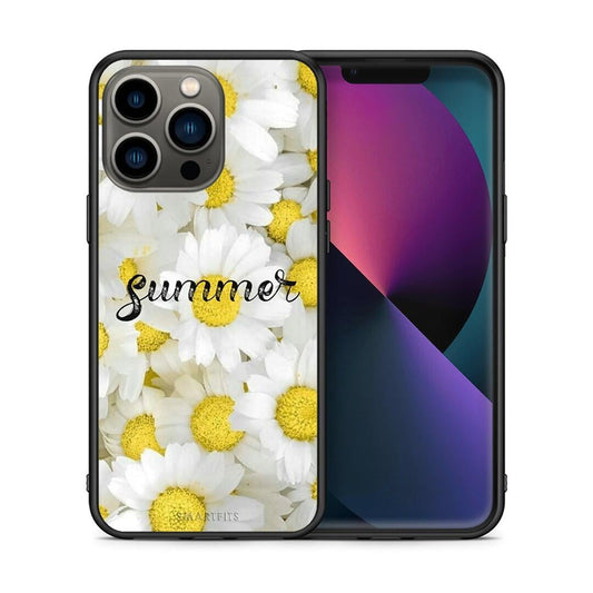 Θήκη iPhone 13 Pro Summer Daisies από τη Smartfits με σχέδιο στο πίσω μέρος και μαύρο περίβλημα | iPhone 13 Pro Summer Daisies case with colorful back and black bezels