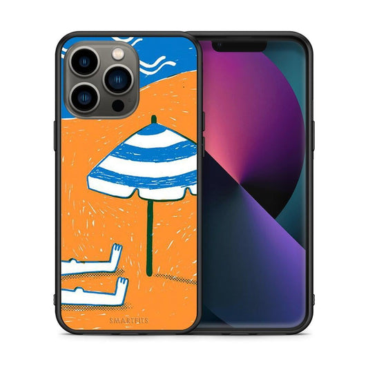 Θήκη iPhone 13 Pro Summering από τη Smartfits με σχέδιο στο πίσω μέρος και μαύρο περίβλημα | iPhone 13 Pro Summering case with colorful back and black bezels