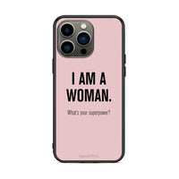 Thumbnail for iPhone 13 Pro Superpower Woman θήκη από τη Smartfits με σχέδιο στο πίσω μέρος και μαύρο περίβλημα | Smartphone case with colorful back and black bezels by Smartfits
