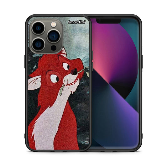 Θήκη iPhone 13 Pro Tod And Vixey Love 1 από τη Smartfits με σχέδιο στο πίσω μέρος και μαύρο περίβλημα | iPhone 13 Pro Tod And Vixey Love 1 case with colorful back and black bezels