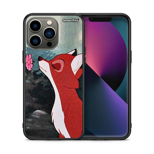 Θήκη iPhone 13 Pro Tod And Vixey Love 2 από τη Smartfits με σχέδιο στο πίσω μέρος και μαύρο περίβλημα | iPhone 13 Pro Tod And Vixey Love 2 case with colorful back and black bezels