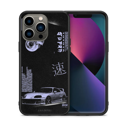Θήκη Αγίου Βαλεντίνου iPhone 13 Pro Tokyo Drift από τη Smartfits με σχέδιο στο πίσω μέρος και μαύρο περίβλημα | iPhone 13 Pro Tokyo Drift case with colorful back and black bezels