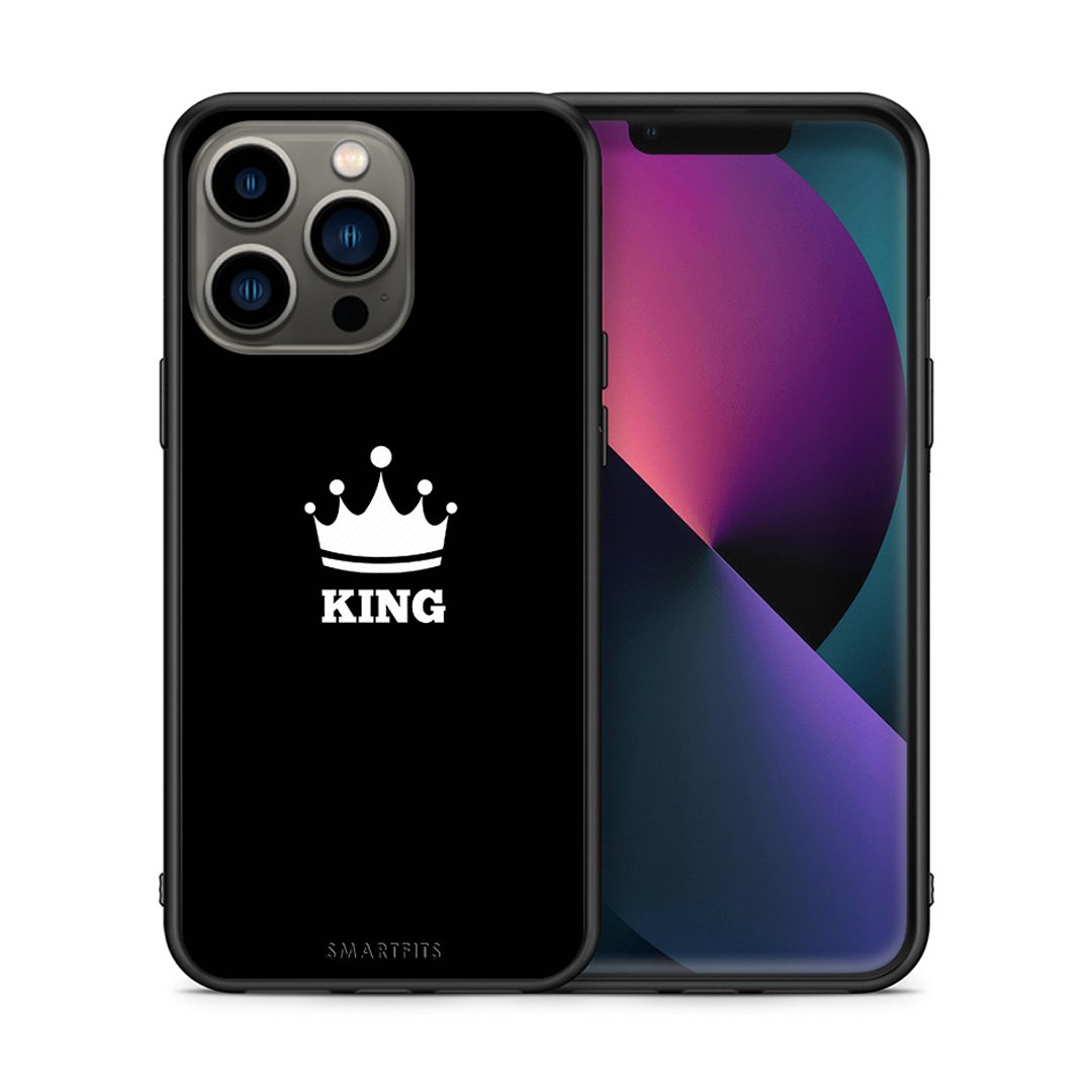 Θήκη iPhone 13 Pro King Valentine από τη Smartfits με σχέδιο στο πίσω μέρος και μαύρο περίβλημα | iPhone 13 Pro King Valentine case with colorful back and black bezels