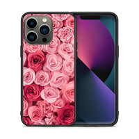 Thumbnail for Θήκη iPhone 13 Pro RoseGarden Valentine από τη Smartfits με σχέδιο στο πίσω μέρος και μαύρο περίβλημα | iPhone 13 Pro RoseGarden Valentine case with colorful back and black bezels