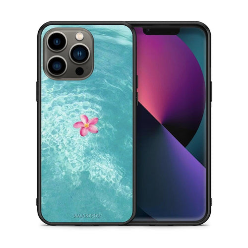 Θήκη iPhone 13 Pro Water Flower από τη Smartfits με σχέδιο στο πίσω μέρος και μαύρο περίβλημα | iPhone 13 Pro Water Flower case with colorful back and black bezels