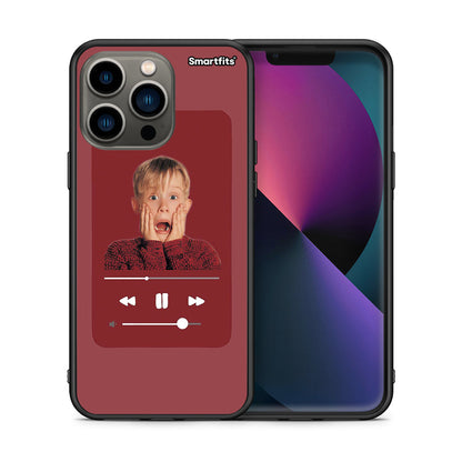 Θήκη iPhone 13 Pro Xmas Alone Music από τη Smartfits με σχέδιο στο πίσω μέρος και μαύρο περίβλημα | iPhone 13 Pro Xmas Alone Music case with colorful back and black bezels