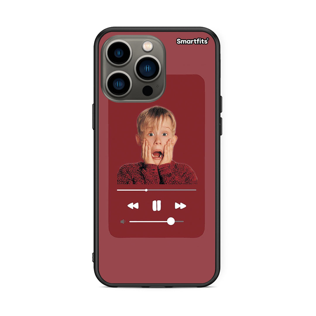 iPhone 13 Pro Xmas Alone Music θήκη από τη Smartfits με σχέδιο στο πίσω μέρος και μαύρο περίβλημα | Smartphone case with colorful back and black bezels by Smartfits