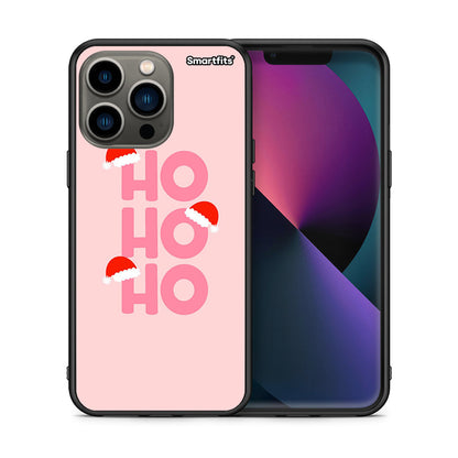 Θήκη iPhone 13 Pro Xmas Ho Ho Ho από τη Smartfits με σχέδιο στο πίσω μέρος και μαύρο περίβλημα | iPhone 13 Pro Xmas Ho Ho Ho case with colorful back and black bezels