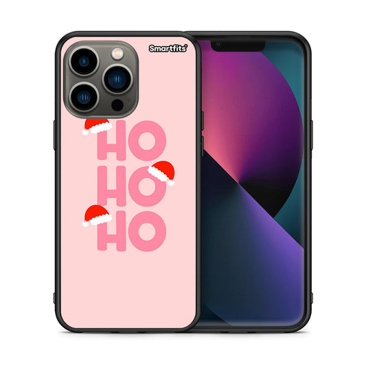 Θήκη iPhone 13 Pro Xmas Ho Ho Ho από τη Smartfits με σχέδιο στο πίσω μέρος και μαύρο περίβλημα | iPhone 13 Pro Xmas Ho Ho Ho case with colorful back and black bezels