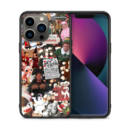 Θήκη iPhone 13 Pro Xmas Movies από τη Smartfits με σχέδιο στο πίσω μέρος και μαύρο περίβλημα | iPhone 13 Pro Xmas Movies case with colorful back and black bezels
