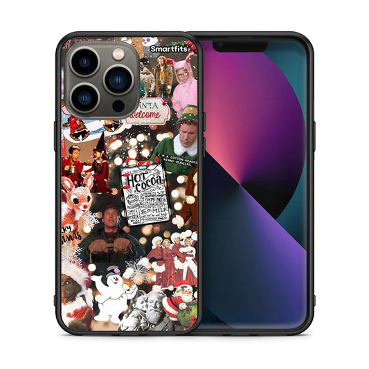 Θήκη iPhone 13 Pro Xmas Movies από τη Smartfits με σχέδιο στο πίσω μέρος και μαύρο περίβλημα | iPhone 13 Pro Xmas Movies case with colorful back and black bezels