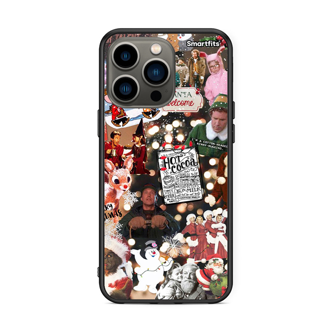 iPhone 13 Pro Xmas Movies θήκη από τη Smartfits με σχέδιο στο πίσω μέρος και μαύρο περίβλημα | Smartphone case with colorful back and black bezels by Smartfits