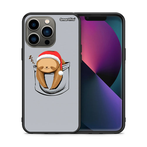 Θήκη iPhone 13 Pro Xmas Zzzz από τη Smartfits με σχέδιο στο πίσω μέρος και μαύρο περίβλημα | iPhone 13 Pro Xmas Zzzz case with colorful back and black bezels