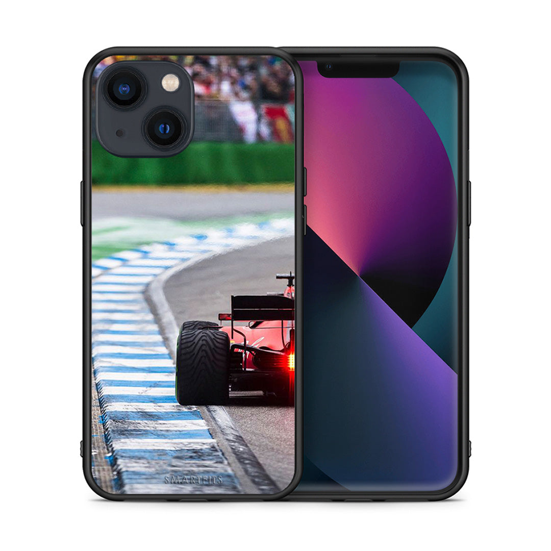 Θήκη iPhone 13 Mini Racing Vibes από τη Smartfits με σχέδιο στο πίσω μέρος και μαύρο περίβλημα | iPhone 13 Mini Racing Vibes case with colorful back and black bezels