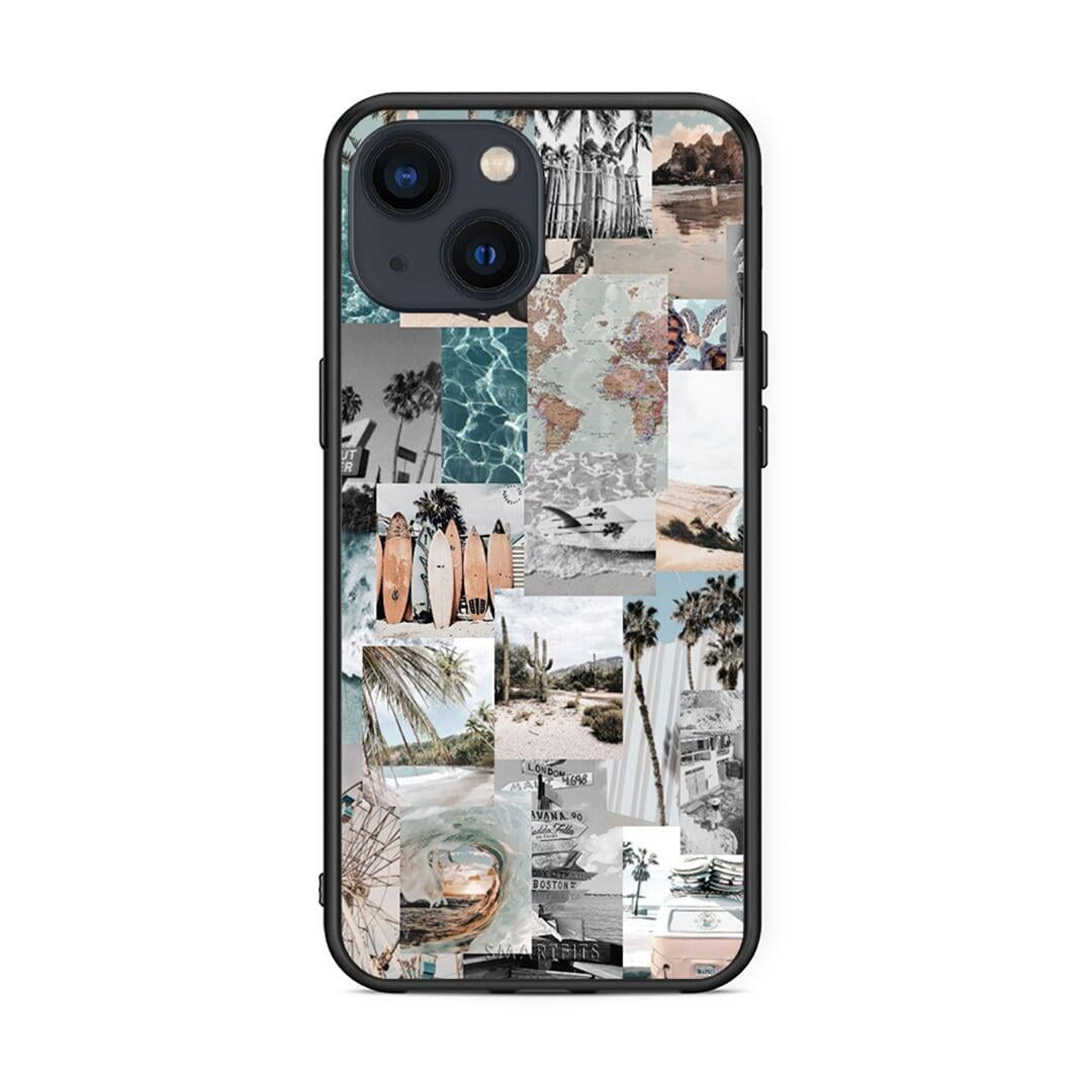 iPhone 13 Retro Beach Life Θήκη από τη Smartfits με σχέδιο στο πίσω μέρος και μαύρο περίβλημα | Smartphone case with colorful back and black bezels by Smartfits