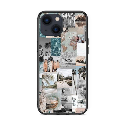 iPhone 13 Retro Beach Life Θήκη από τη Smartfits με σχέδιο στο πίσω μέρος και μαύρο περίβλημα | Smartphone case with colorful back and black bezels by Smartfits