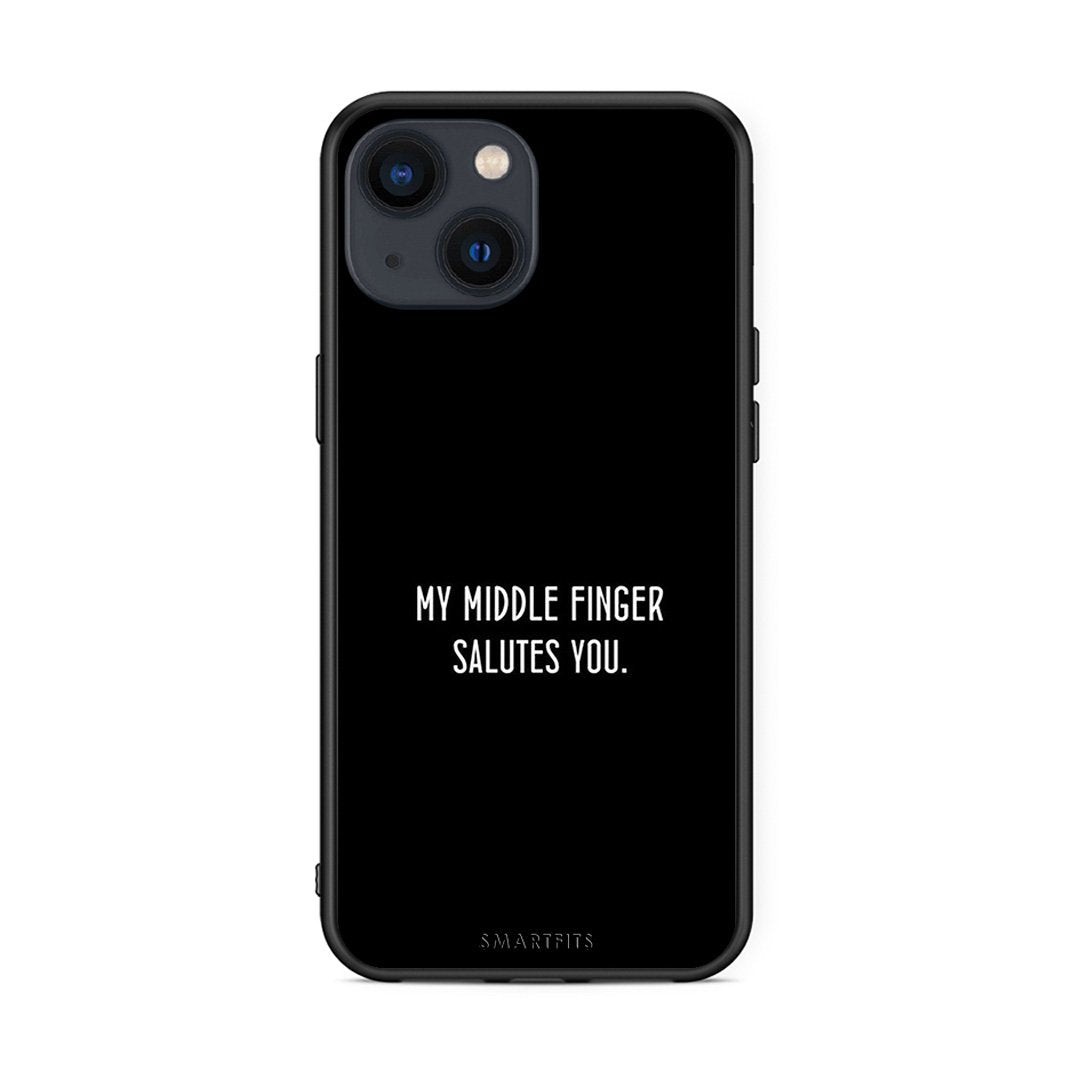 iPhone 13 Mini Salute θήκη από τη Smartfits με σχέδιο στο πίσω μέρος και μαύρο περίβλημα | Smartphone case with colorful back and black bezels by Smartfits