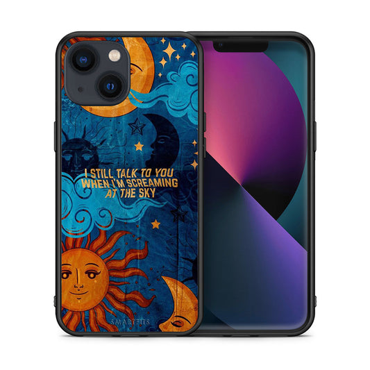 Θήκη iPhone 13 Screaming Sky από τη Smartfits με σχέδιο στο πίσω μέρος και μαύρο περίβλημα | iPhone 13 Screaming Sky case with colorful back and black bezels