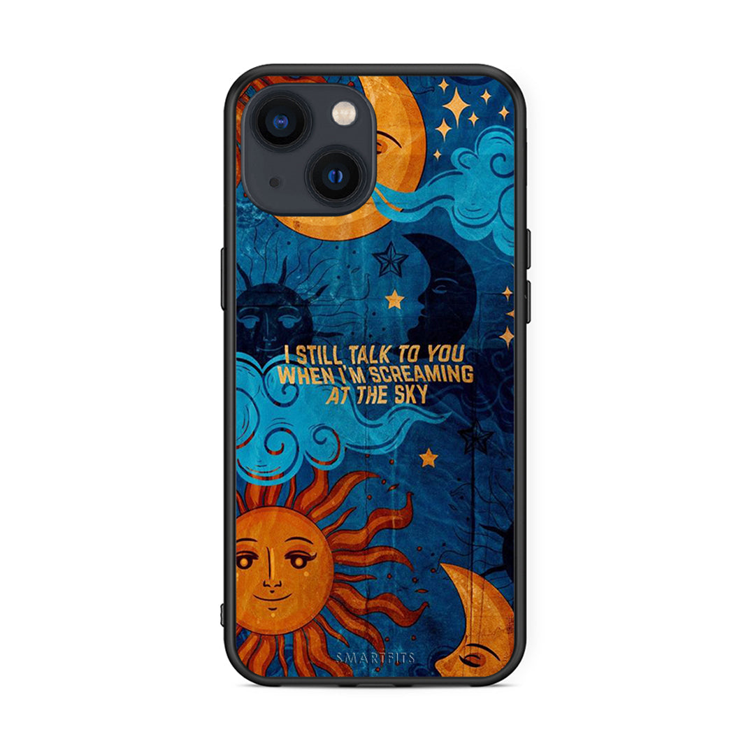 iPhone 13 Mini Screaming Sky θήκη από τη Smartfits με σχέδιο στο πίσω μέρος και μαύρο περίβλημα | Smartphone case with colorful back and black bezels by Smartfits