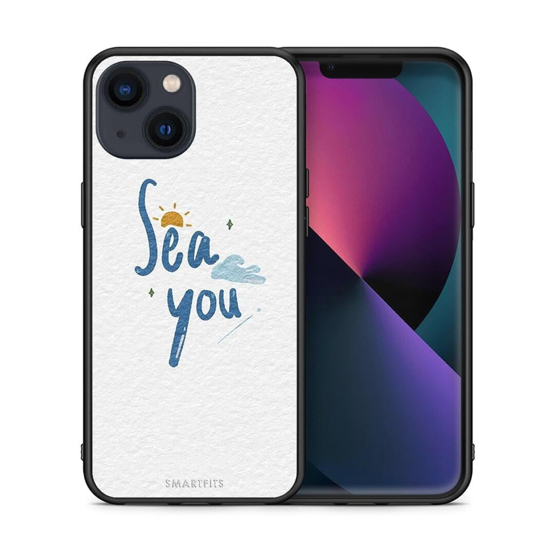 Θήκη iPhone 13 Sea You από τη Smartfits με σχέδιο στο πίσω μέρος και μαύρο περίβλημα | iPhone 13 Sea You case with colorful back and black bezels