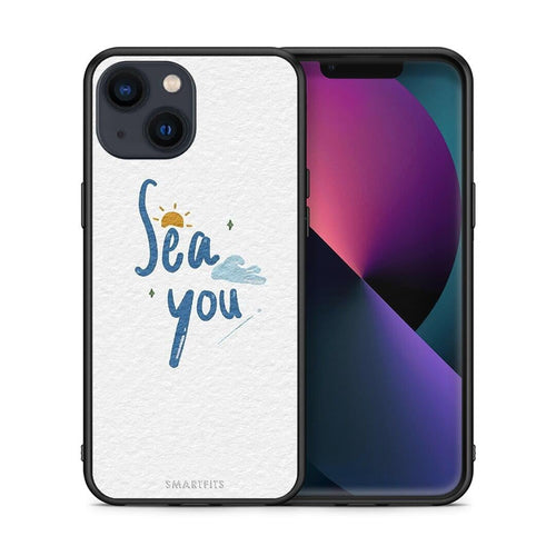 Θήκη iPhone 13 Mini Sea You από τη Smartfits με σχέδιο στο πίσω μέρος και μαύρο περίβλημα | iPhone 13 Mini Sea You case with colorful back and black bezels